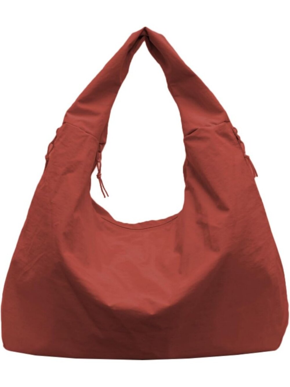 Large Slouchy Nylon Tote Bag - Stylish Pleated Handbag for Travel, Gym & Weekend